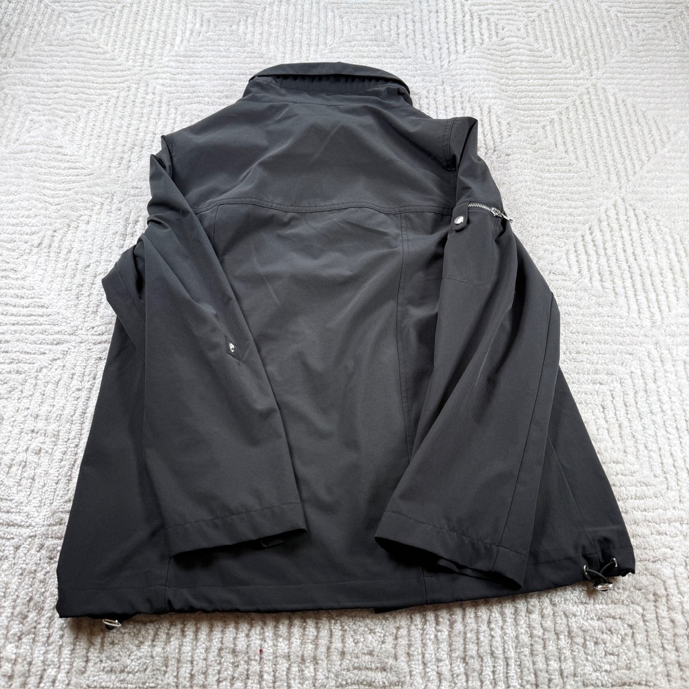 Zenergy by Chico's Full Zip Jacket Women's 1 Black Utility Sporty Athleisure